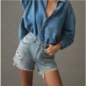NWT Citizens of Humanity Shorts Annabelle Long Vintage 30 Relaxed Vintage denim